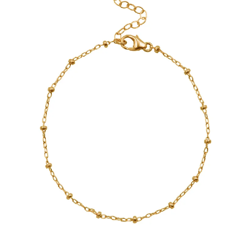 simple gold bracelet for women-Satellite Anklet