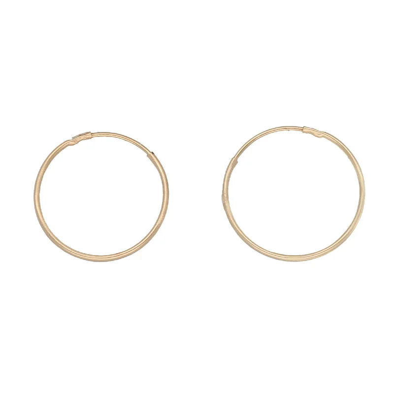 vintage gold earrings for women-New 9ct Gold Sleeper Hoop Earrings