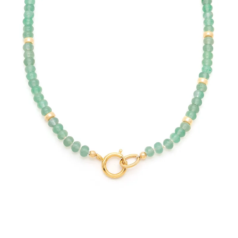 sparkling necklace for women-Gemstone Necklace | Jade