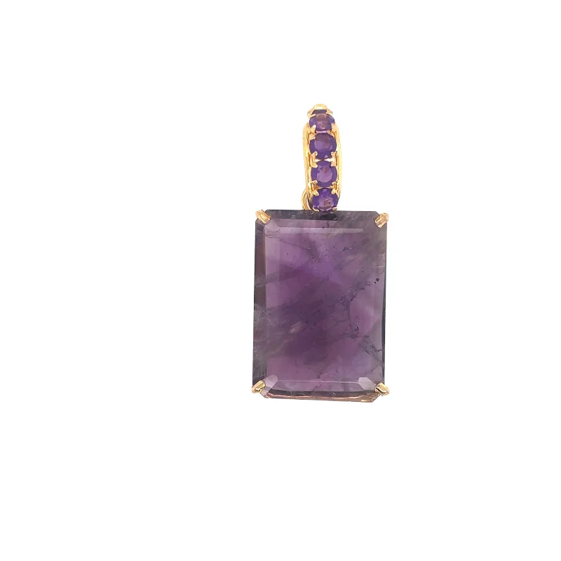 charm necklace for women-Amethyst Pendent