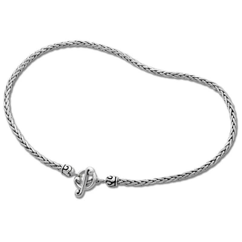 infinity symbol necklace for women-Thin Toggle Necklace