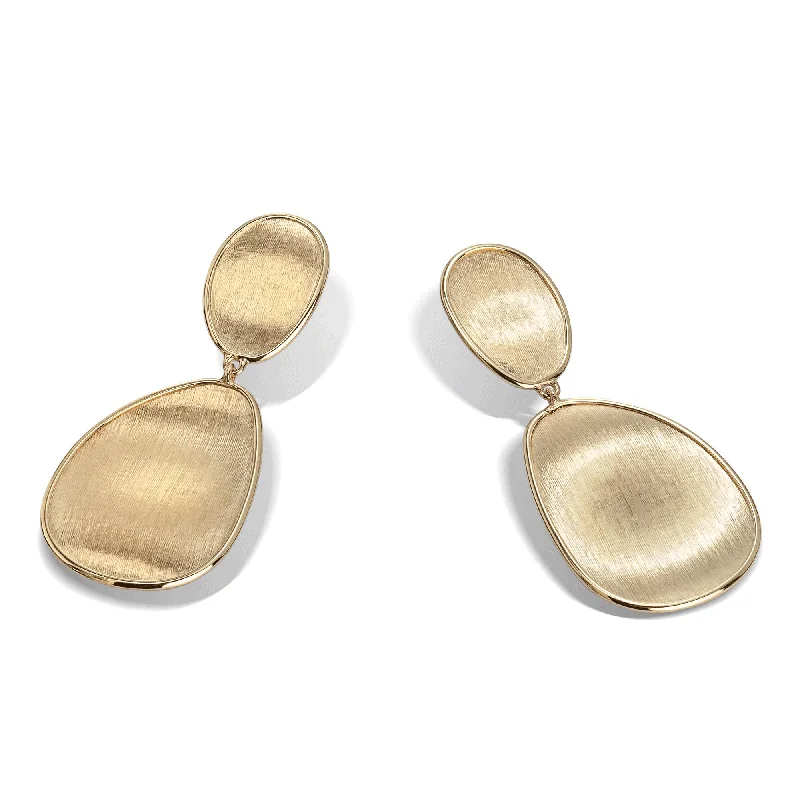 gold teardrop earrings for women-Lunaria 18ct Yellow Gold Drop Earrings