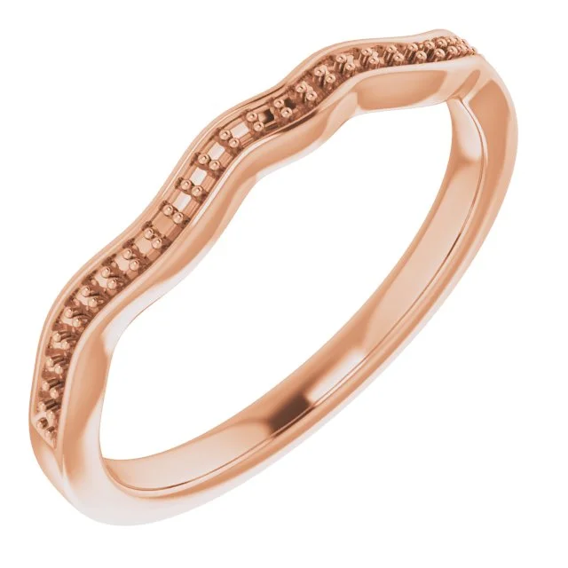 bridal engagement ring for women-14K Rose Band Mounting for Round Ring