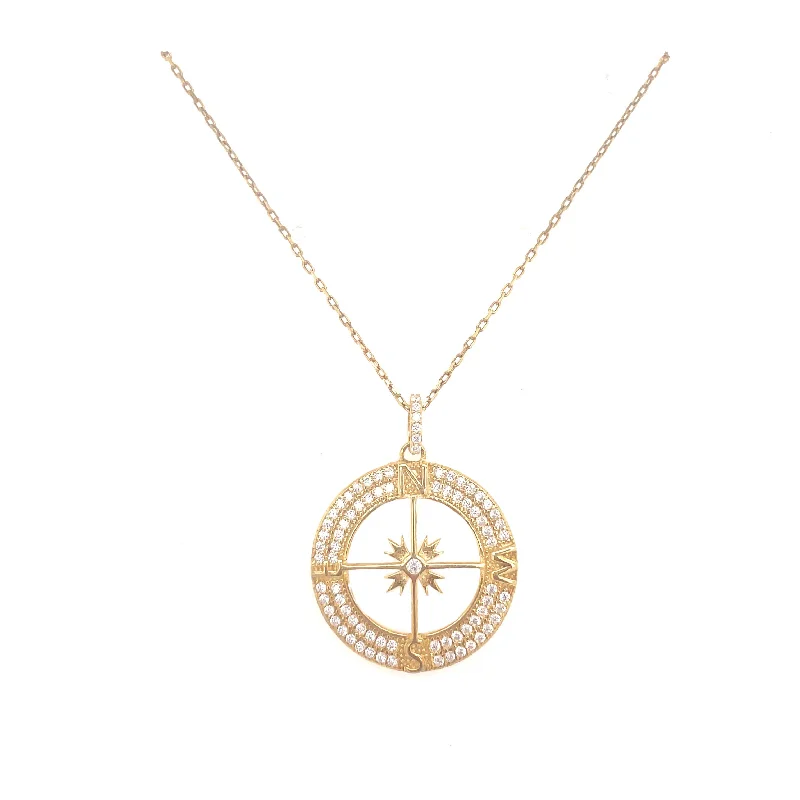 pendant necklace for women-Compass Chain