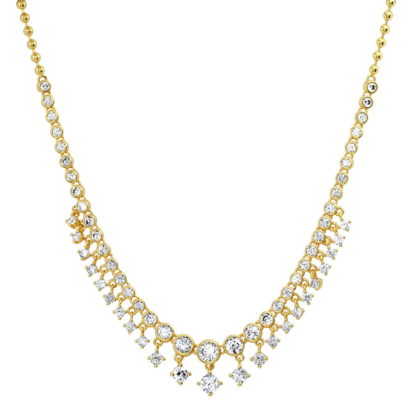 moonstone necklace for women-CZ Bib