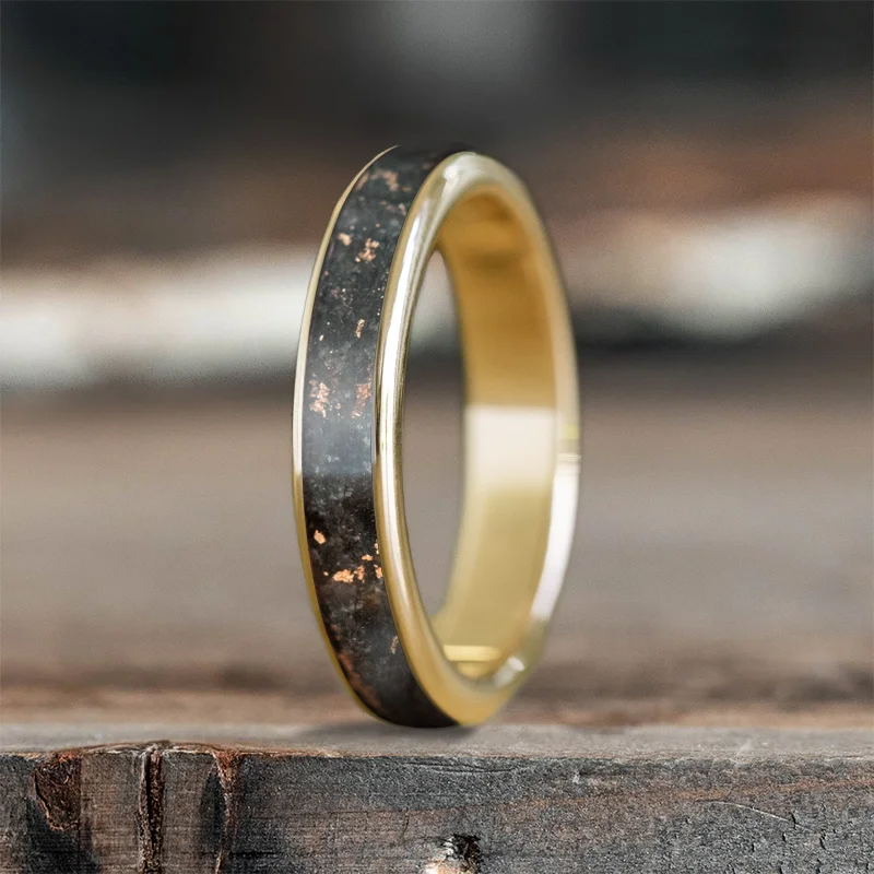 gold wedding band for women-Custom Design - Ladies Single Inlay Ring 7a6h4gf7x_mLlgj_titN80pP