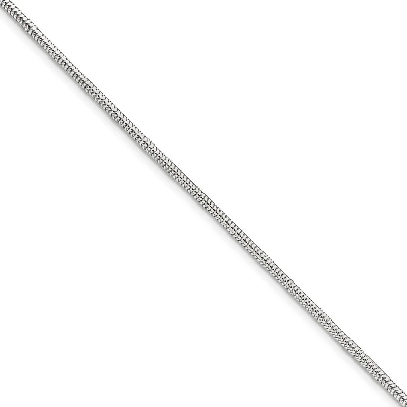 boho anklet for women-Sterling Silver 2mm, Snake Chain Anklet, 9 Inch