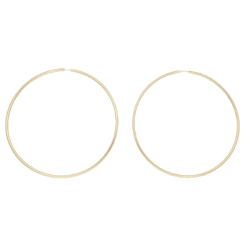 double hoop earrings for women-New 9ct Gold Large Hoop Earrings