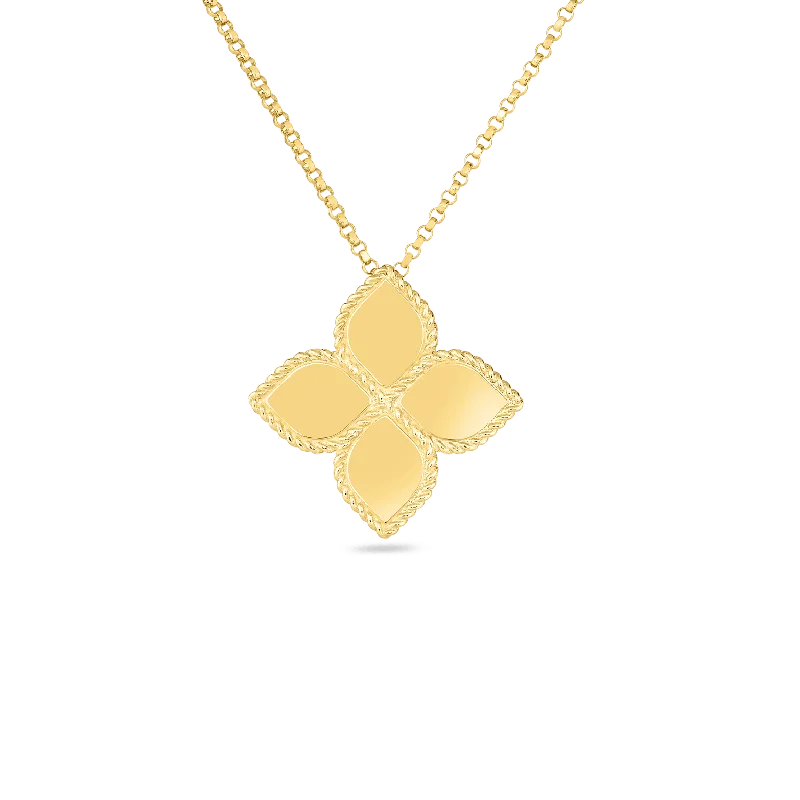 simple pendant necklace for women-Princess Flower Necklace