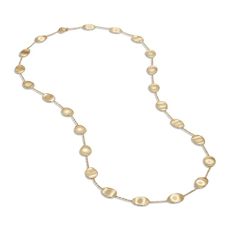 unique necklace for women-Lunaria Collection 18k Yellow Gold Long Necklace