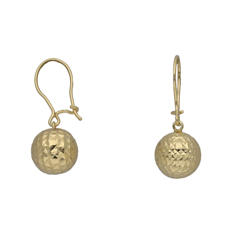 flower earrings for women-New 9ct Gold Ball Drop/Dangle Earrings