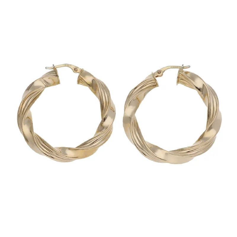 rose gold earrings for women-9ct Gold Hoop Earrings