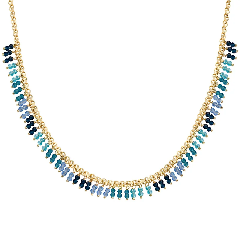 nature-inspired necklace for women-Giada Blue Stone