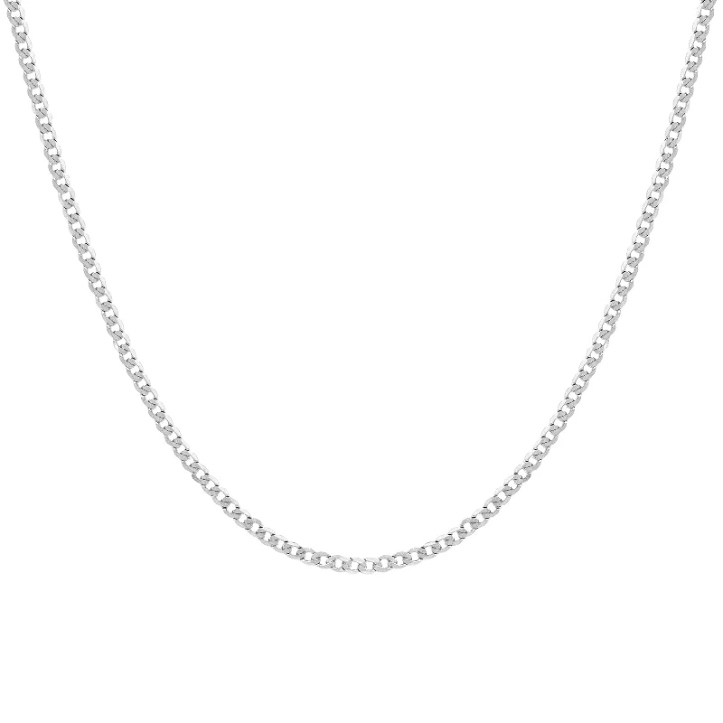 pearl necklace for women-Cubano Chain Necklace | Silver