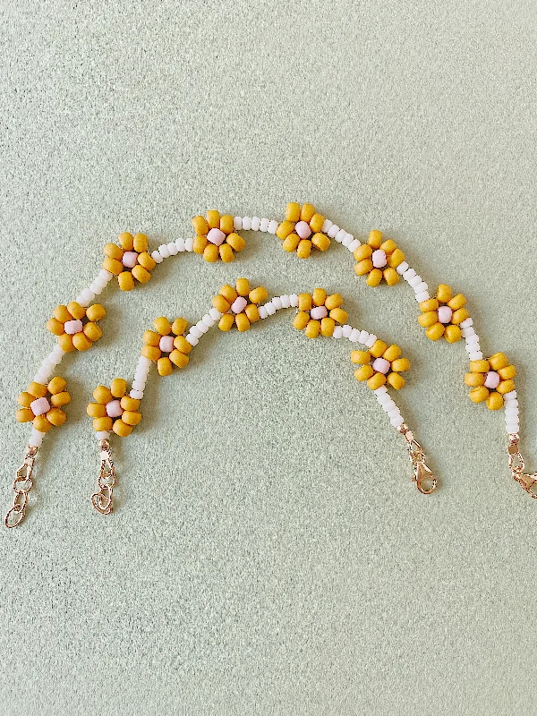 flower bracelet for women-BLOOM ANKLET // Marigold