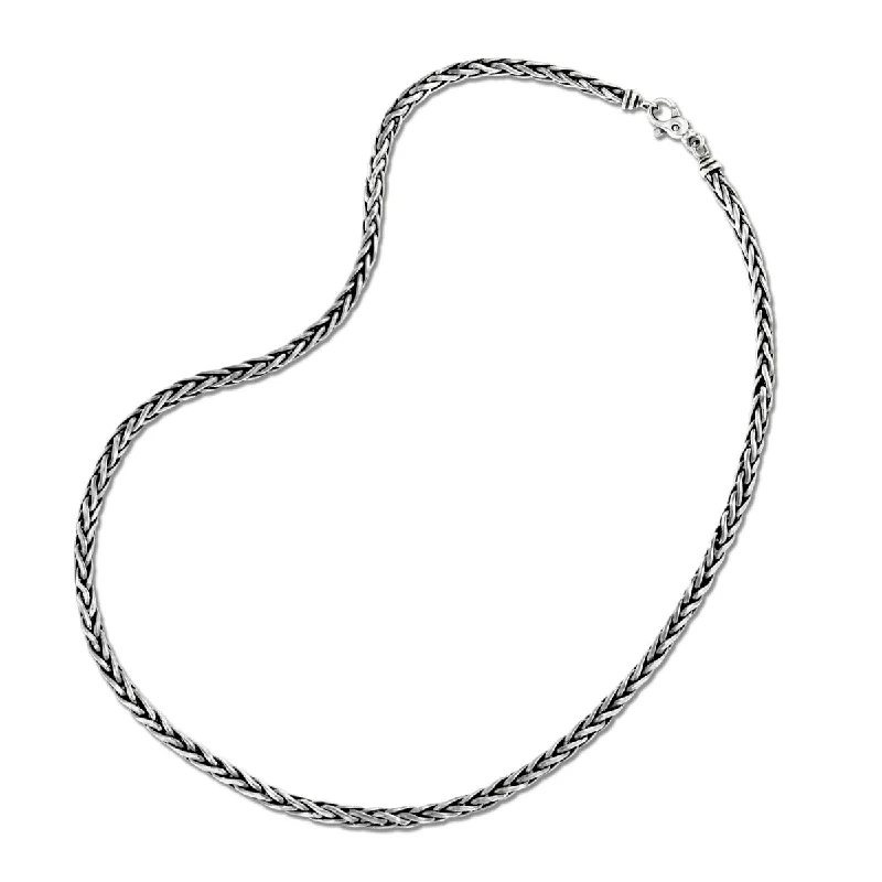 bridal necklace for women-3mm Classic Woven Chain