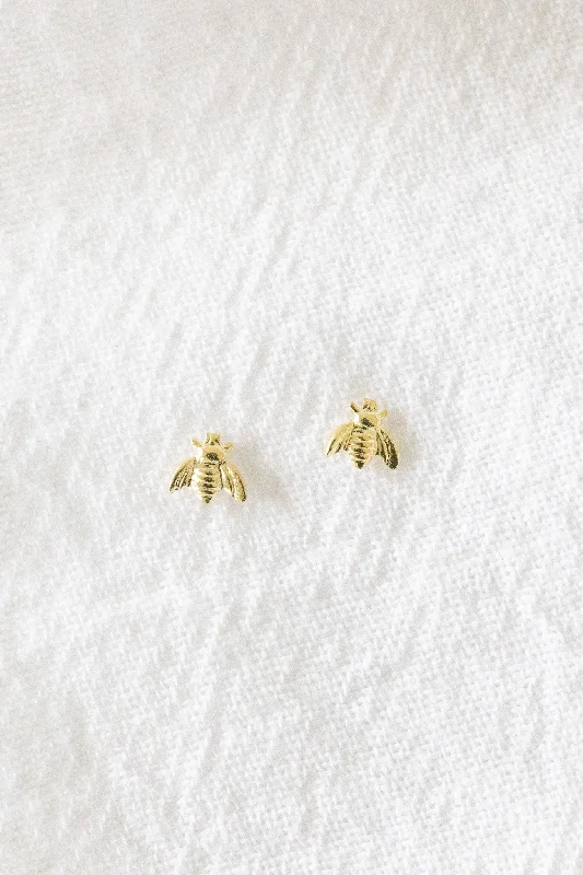 unique earrings for women-Honey Bee Studs